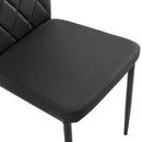 Modern 5 Piece Dining Table Set With Glass Top And Chairs - Black by HouseOfZazla