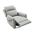 Manual Recliner Swivel Rocking Chair With 8-Point Massage and Heating