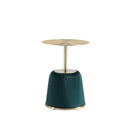 Anderson - Upholstered End Table With Round Top by HouseOfZazla