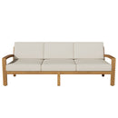 Outdoor L Shape 3pcs Acacia Wood Patio Sofa Set