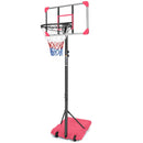 Kids Basketball Hoop Adjustable 5.6-7ft with Wheels