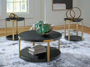 Shylore - Occasional Table Set (Set of 3) - Black / Brass Finish by Unique Piece Furniture