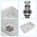 Farmhouse Sink Workstation, Ceramic Single Bowl With Accessories