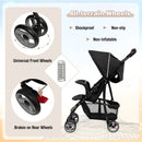 Toddler Travel Stroller for Airplane with Canopy and Adjustable Backrest by LJGDeals