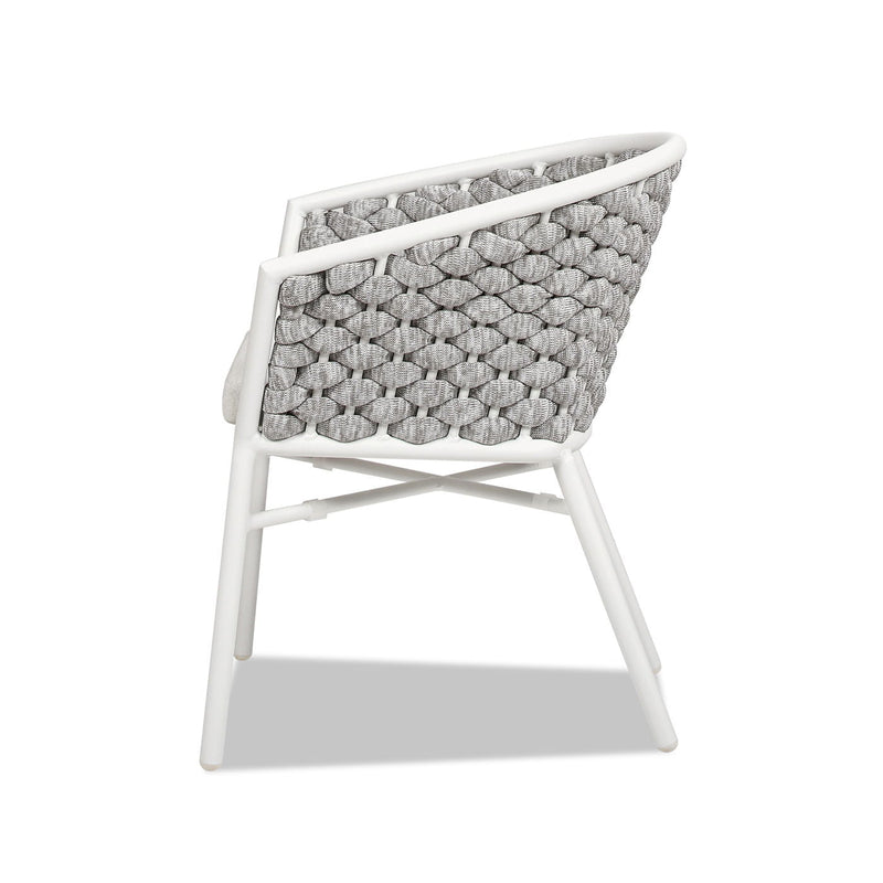 Rowan - Rope Barrel Back Patio Dining Chairs (Set of 2) - Optic White, photo 5 of 7