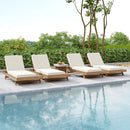 Lounge Chaise Set, Space Available On One Side, Acacia Wood In by HouseOfZazla