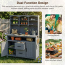 TOPMAX Large Fir Wood Potting Bench