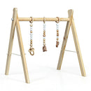 Portable 3 Wooden Newborn Baby Exercise Activity Gym Teething Toys Hanging Bar by LJGDeals