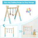 Portable 3 Wooden Newborn Baby Exercise Activity Gym Teething Toys Hanging Bar by LJGDeals