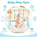 Portable 3 Wooden Newborn Baby Exercise Activity Gym Teething Toys Hanging Bar by LJGDeals