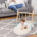 Portable 3 Wooden Newborn Baby Exercise Activity Gym Teething Toys Hanging Bar by LJGDeals