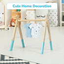 Portable 3 Wooden Newborn Baby Exercise Activity Gym Teething Toys Hanging Bar