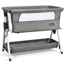 Adjustable Baby Bedside Crib with Large Storage by LJGDeals