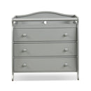 Baby Changing Table Infant Diaper with 3 Drawers and Safety Belt-Gray