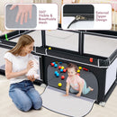 Extra-Large Safety Baby Fence with 50 Ocean Balls