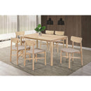 Svenstra - Rectangular Dining Table Set With Armless Side Chairs, Wood, Natural Walnut, 59 X 35.5 X 30 Inches by HouseOfZazla