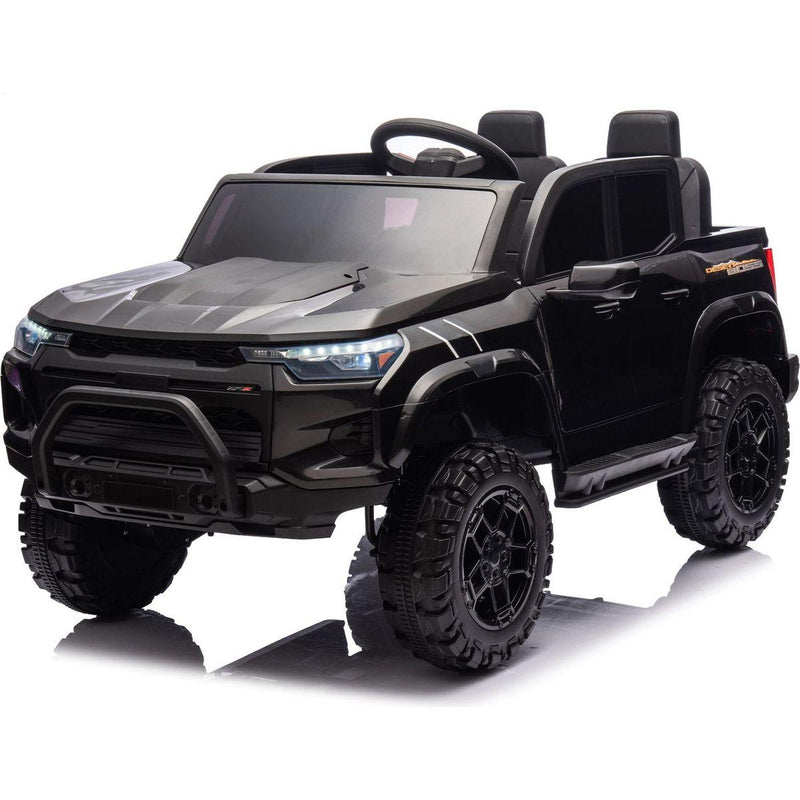 24V10A Two-seater Kids Ride On Electric Pickup, kids ride on toy W/parents remote control,4WD 800W motors,Two Safety belts,High Gate Safety Design,USB,Bluetooth, Speed 2.49-3.73MPH for kids aged 3+.