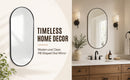 Black PVC Frame Mirror 18X40 Inch
