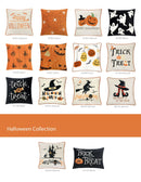 Halloween Lumbar Pillow – Embroidered ‘Trick or Treat’ Black Cushion with Insert
