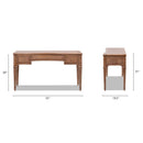 Dauphin - 3 Drawer Executive Desk - Brown by HouseOfZazla