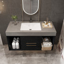 39.4 Inches Single Contemporary Floating Bathroom Vanity