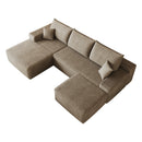 107" Cloud Sectional Sofa with Ottoman
