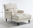 Modern Grey Upholstered Chaise Lounge Sofa Recliner by HouseOfZazla