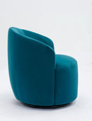Swivel Accent Armchair Barrel Chair With Powder Coating Metal Ring by HouseOfZazla