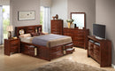 Modern Design Storage Bed With Bookcase Headboard by HouseOfZazla