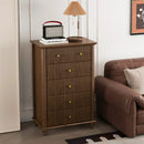 Fluted 5 Drawer Dresser, 45 Inch Tall Modern Chest of Drawers by HouseOfZazla