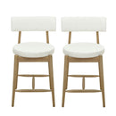 Mid Century Modern Counter Stools, Fabric Upholstered Chairs by HouseOfZazla