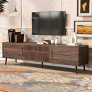 TV Stand With 2 Drawers For TVs Up To 80" - Walnut by HouseOfZazla