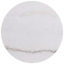 Jason 2-piece Round White Marble Coffee Table Set Honey Brown