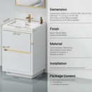 24" Freestanding Bathroom Vanity with Sink and Storage Cabinet by HouseOfZazla