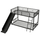 Metal Bunk Bed With Slide, Durable Steel Frame by HouseOfZazla