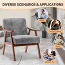 Mid Century Modern Accent Chair With Solid Wood Frame And Extra Thick Backrest by HouseOfZazla
