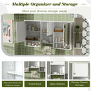 Wall-Mount 3-In-1 Mirror Cabinet With Adjustable Shelf, Soft-Closing Hinges, Rectangular Design - White by Unique Piece Furniture