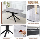 Rectangular Dining Table With Geometric Legs For Dining Room - Light Gray by HouseOfZazla