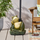 Charming Frog Prince Umbrella Base With Concrete Design - Green by HouseOfZazla