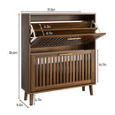 Medieval Modern Shoe Cabinet With 2 Flip Drawers And Fence Design by Unique Piece Furniture