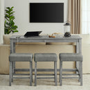 59 Inch Bar Table and Chair Set