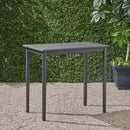 Outdoor Minimalist Acacia Wood Rectangle Bar Table