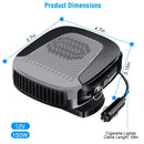 12V 150W Portable Car Heater & Fan | 2-in-1 Defroster/Demister