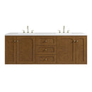 James Martin Laurent 72" Dual Mount Double Bathroom Vanity, Honey Oak