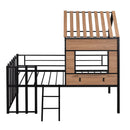 Loft Bed With Roof, Window, Guardrail, Ladder by Unique Piece Furniture
