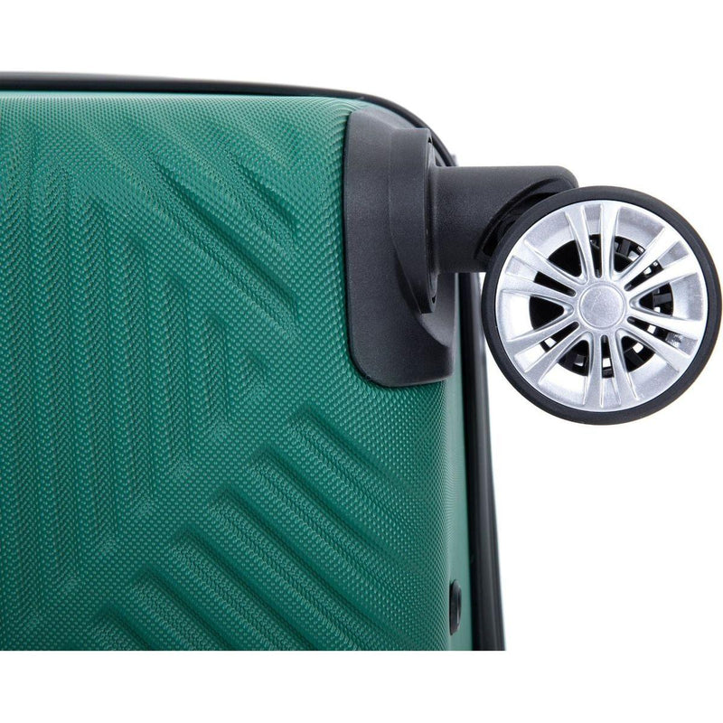 2Piece Luggage Sets ABS Lightweight Suitcase, Spinner Wheels, (20/14) DARK GREEN