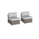 Rattan Sectional Sofa Set With Cushions by HouseOfZazla
