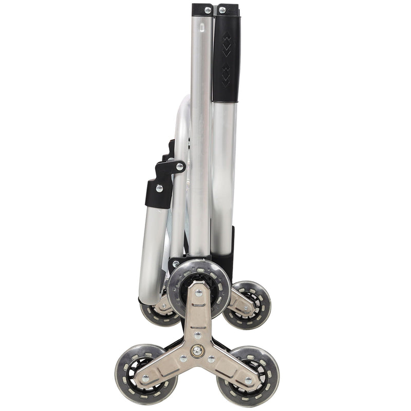 Foldable Shopping Stair Trolley With Triangular Wheels And Removable Waterproof Bag - Black, photo 15 of 19