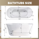 Glossy Freestanding Bathtub With Toe Tap Drain by HouseOfZazla