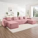 Modular 4 Seat U Shape Sectional Boneless Sofa